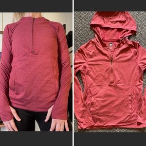 REI half zip up hoodie base layer